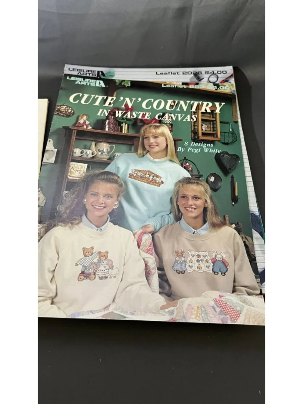 22 Vintage Cross Stitch Patterns For Sweatshirts 1980s Booklets Bundle